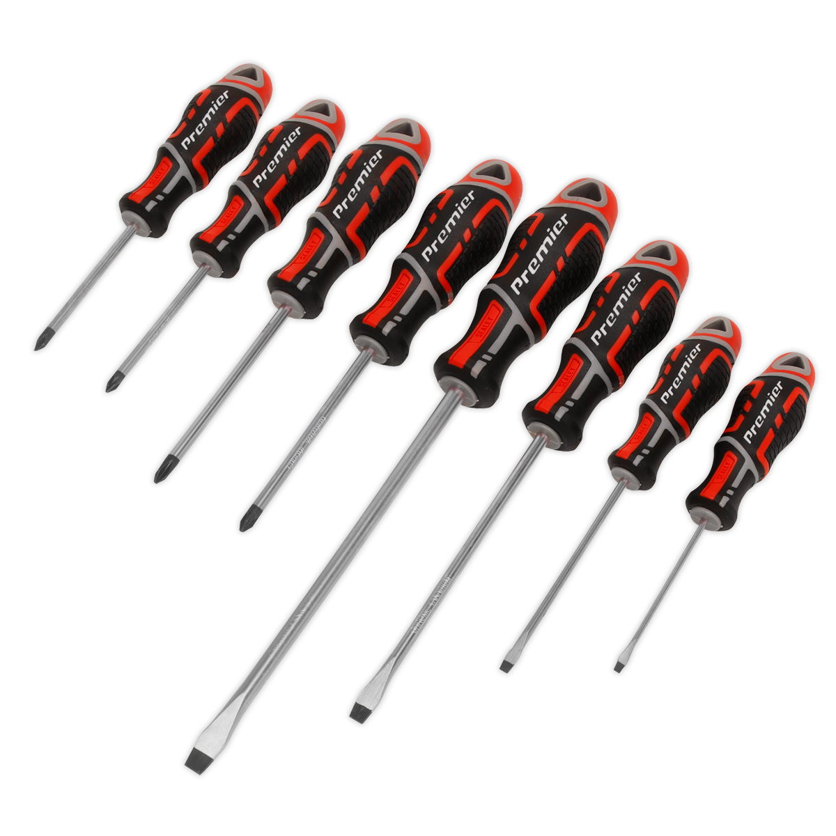 Sealey AK4322 Screwdriver Set 8pc GripMAX® - Red