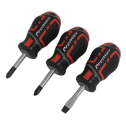 Sealey AK4328 Screwdriver Set 3pc GripMAX® Stubby