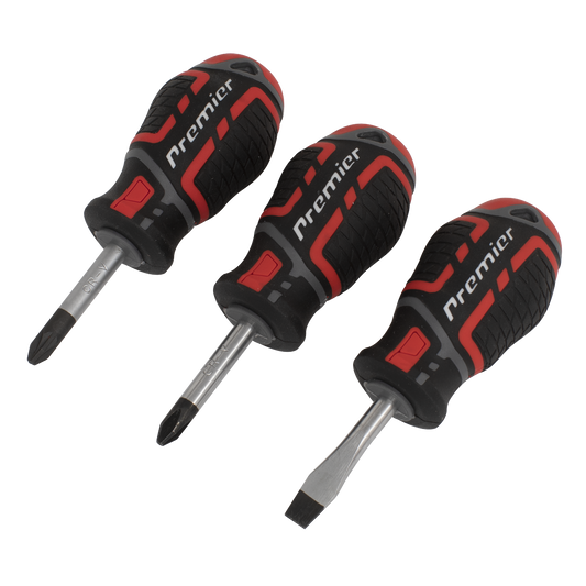 Sealey AK4328 Screwdriver Set 3pc GripMAX® Stubby