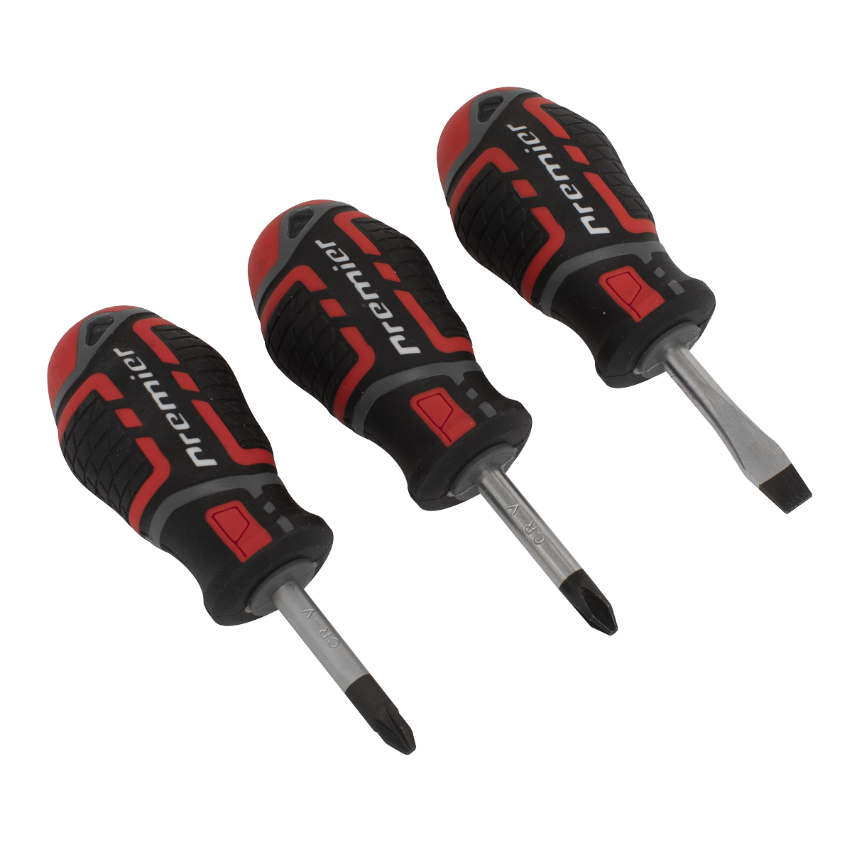 Sealey AK4328 Screwdriver Set 3pc GripMAX® Stubby