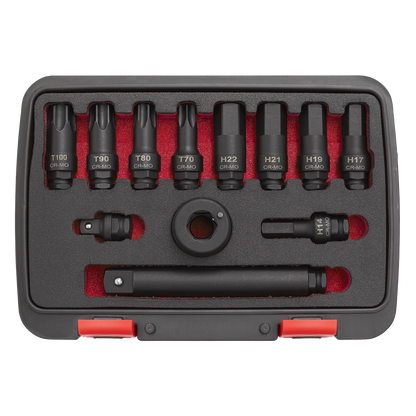 Sealey AK5617 Impact Socket Bit & Accessories Set 12pc 3/4"Sq Drive