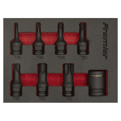 Sealey AK5621 Impact TRX-Star* Socket Bit Set 8pc 3/8"Sq Drive