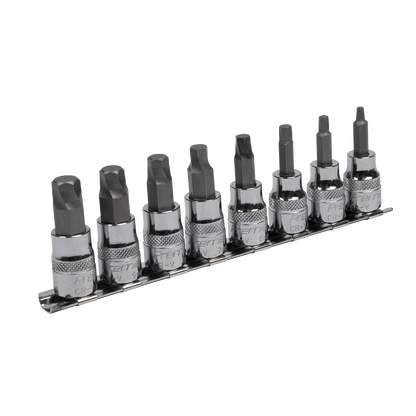 Sealey AK65601 Hex Socket Bit Set Lock-On™ 8pc 3/8"Sq Drive Metric