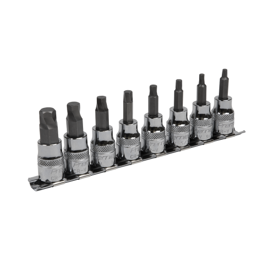 Sealey AK65603 Hex Socket Bit Set Lock-On™ 8pc 3/8"Sq Drive - Imperial