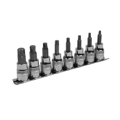 Sealey AK65603 Hex Socket Bit Set Lock-On™ 8pc 3/8"Sq Drive - Imperial