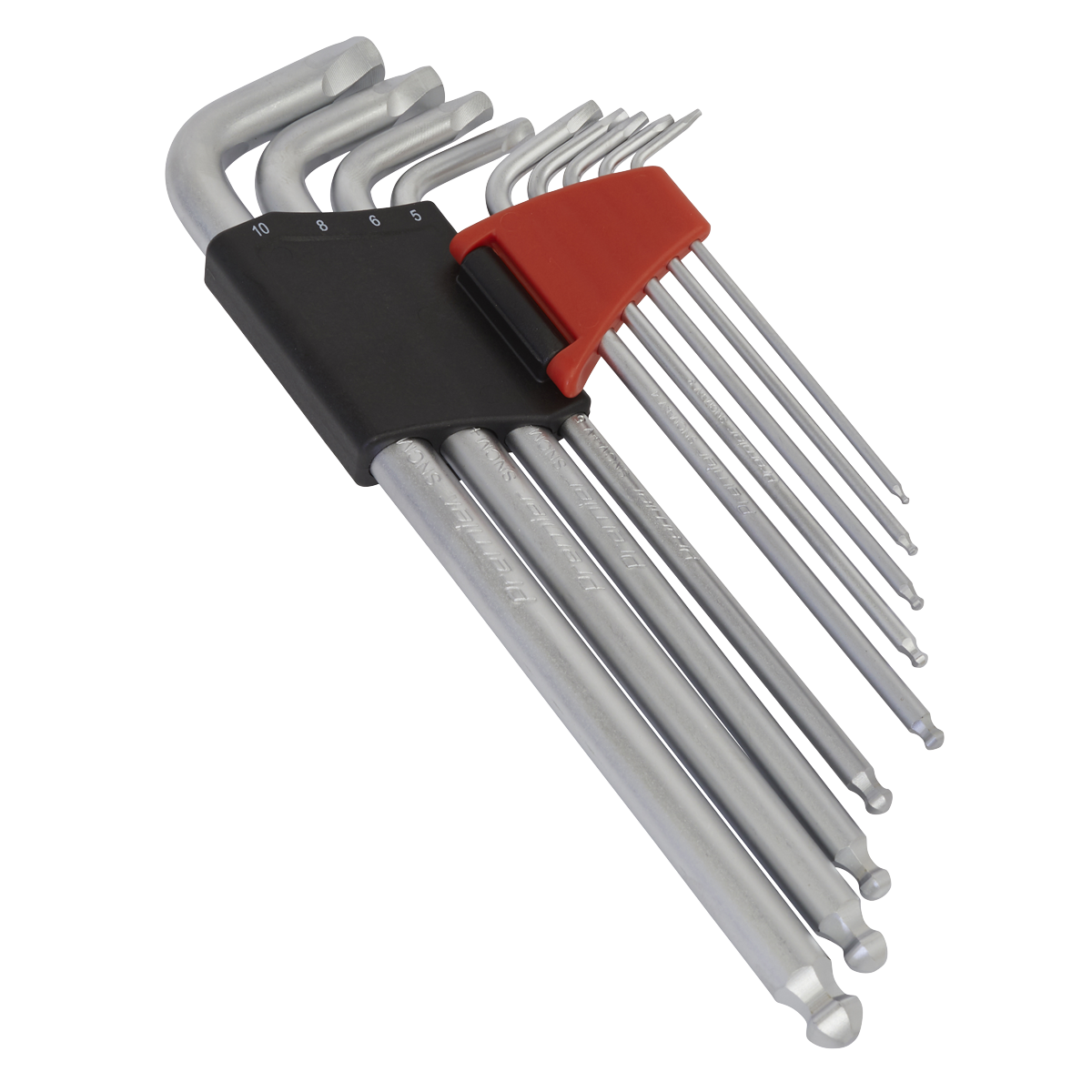 Sealey AK7180 Ball-End Hex Key Set 9pc Extra-Long Lock-On™ - Metric