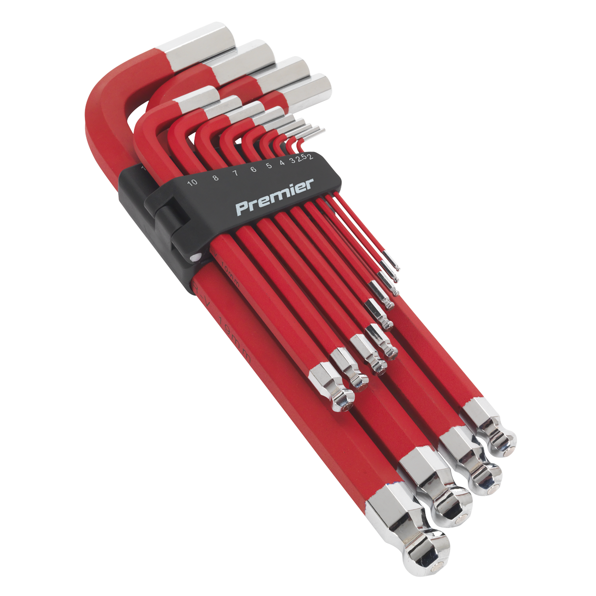 Sealey AK7187 Jumbo Ball-End Hex Key Set 13pc Anti-Slip - Metric