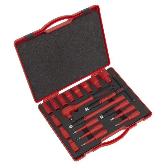 Sealey AK7941 Insulated Socket Set 20pc 1/2"Sq Drive WallDrive® VDE Approved