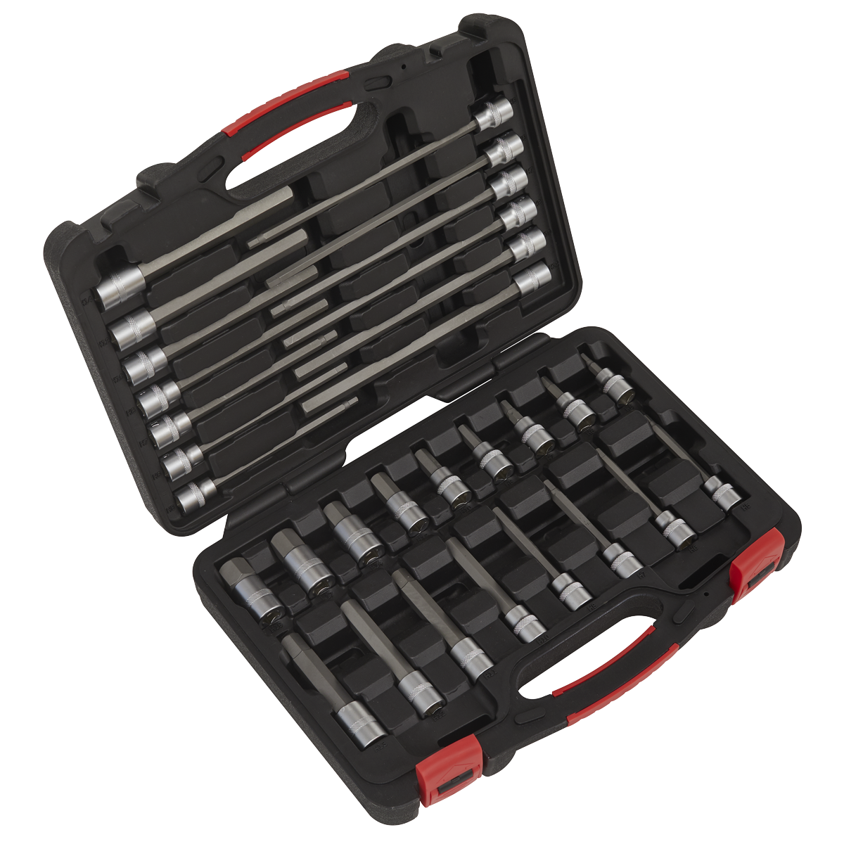 Sealey AK89000 Hex Socket Bit Set 30pc 3/8"Sq Drive - Premier Platinum