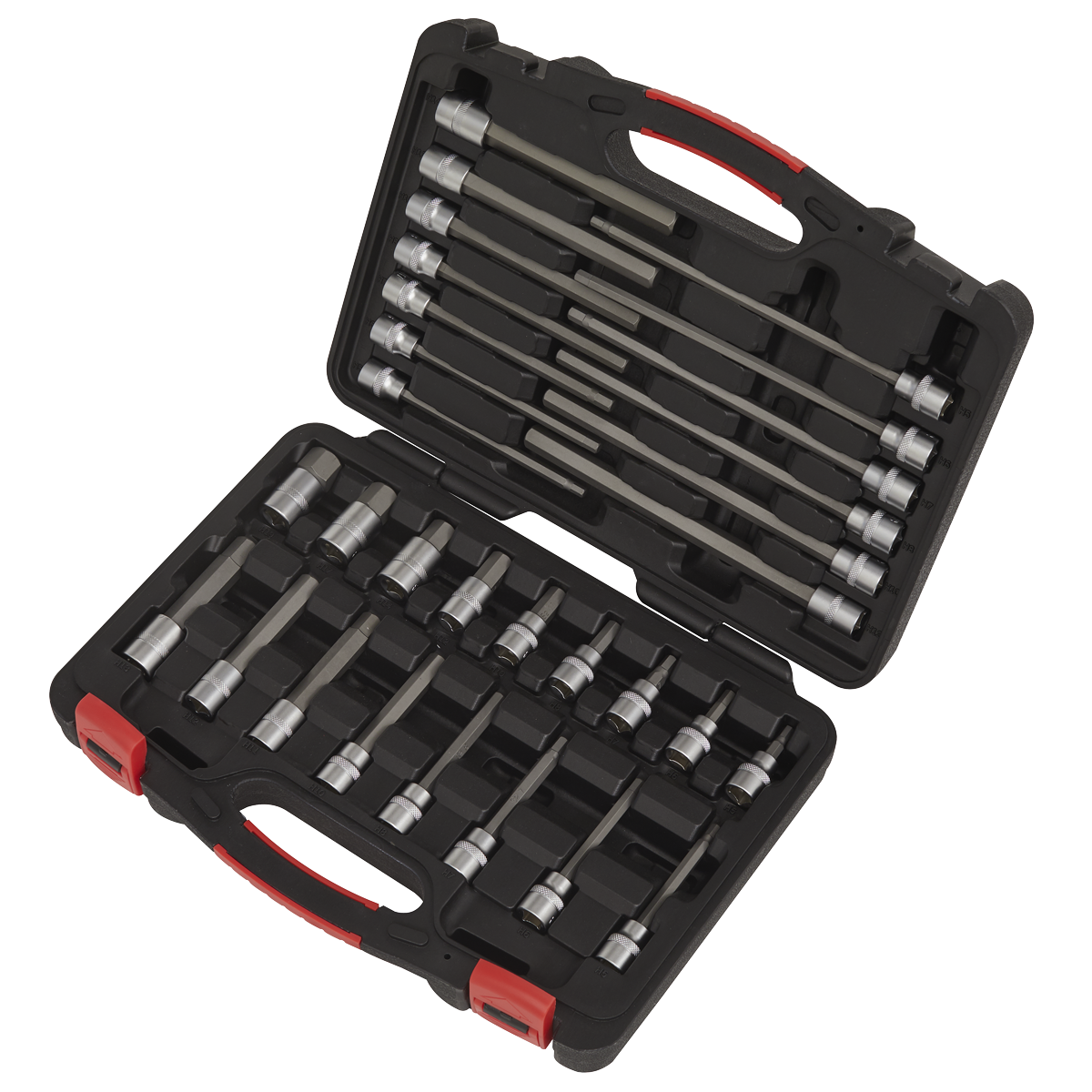 Sealey AK89000 Hex Socket Bit Set 30pc 3/8"Sq Drive - Premier Platinum