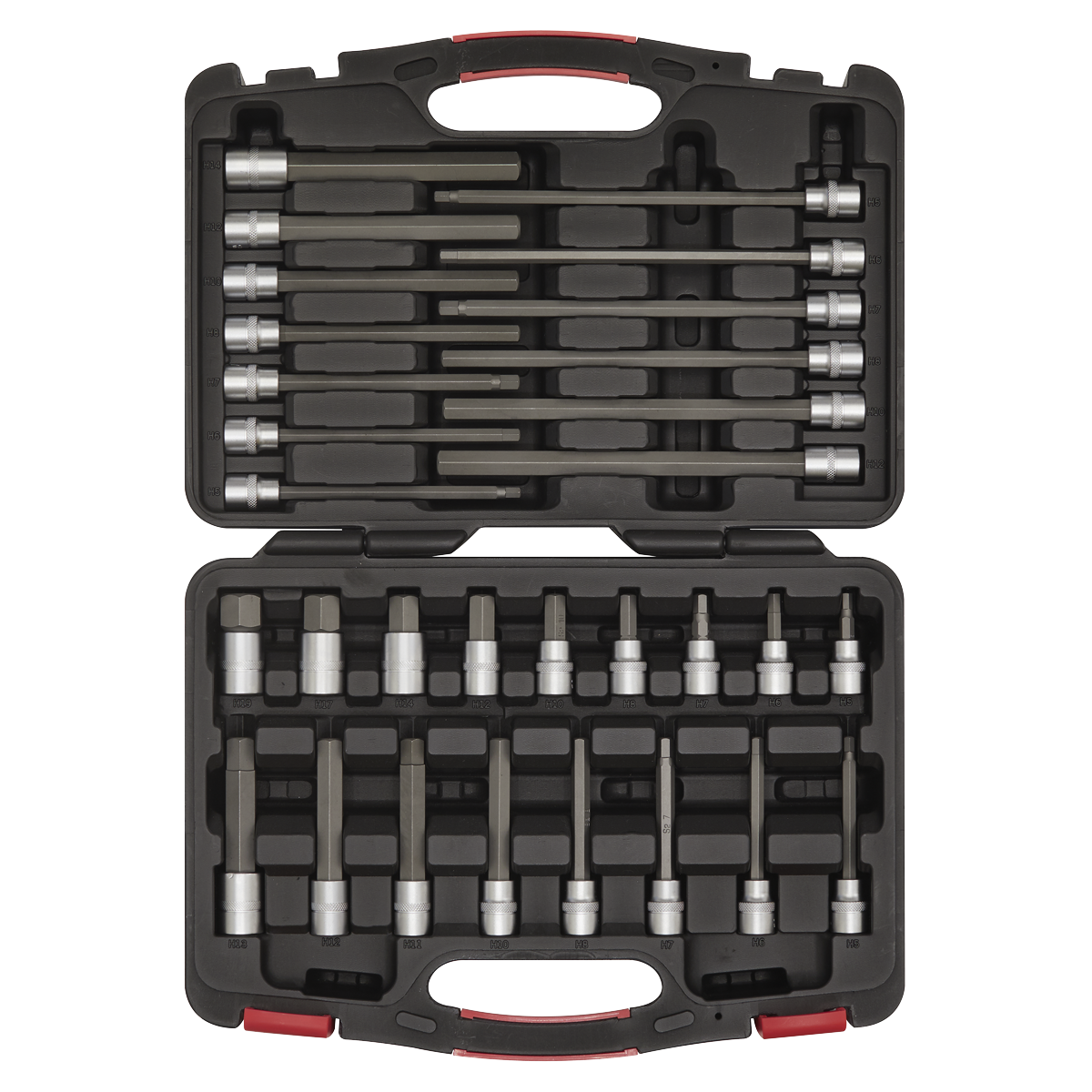 Sealey AK89000 Hex Socket Bit Set 30pc 3/8"Sq Drive - Premier Platinum