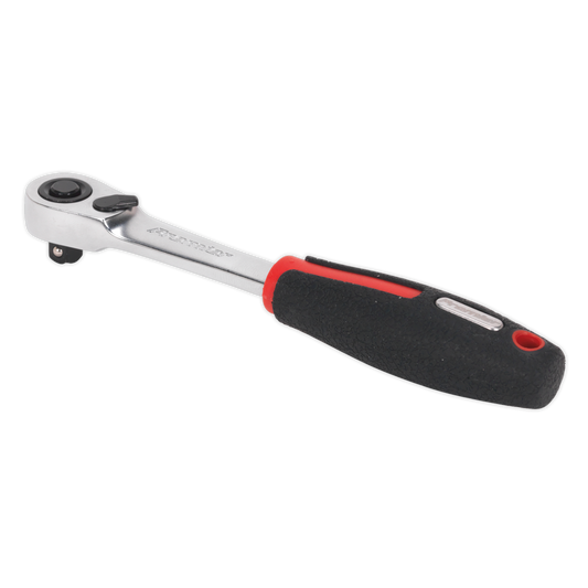 Sealey AK8980 Ratchet Wrench 1/4"Sq Drive Compact Head 72-Tooth Flip Reverse Premier Platinum