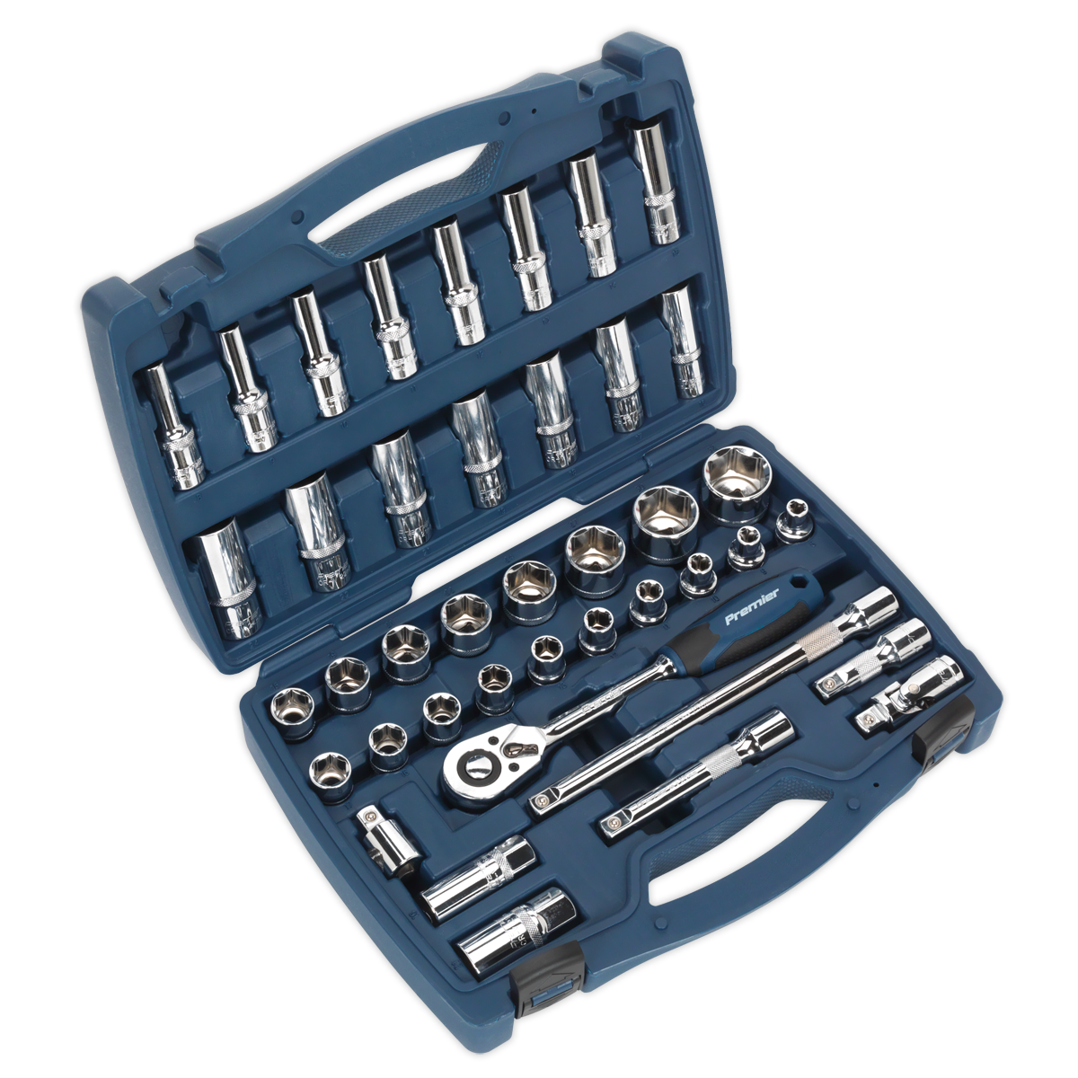 Sealey AK8993 Socket Set 41pc 1/2"Sq Drive WallDrive® Metric