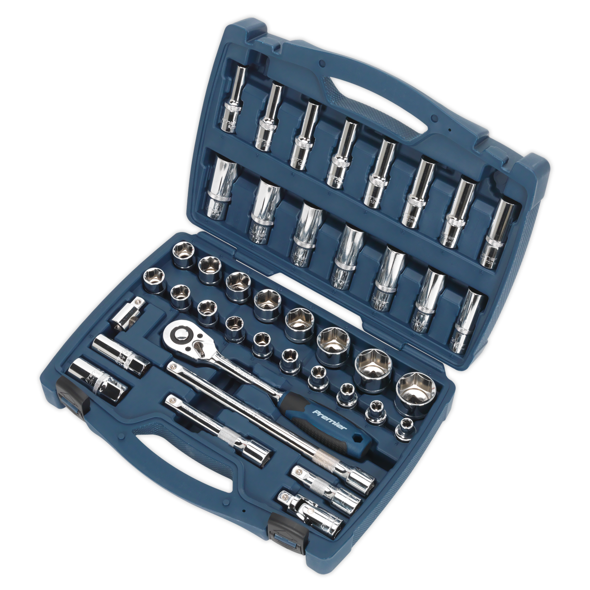 Sealey AK8993 Socket Set 41pc 1/2"Sq Drive WallDrive® Metric