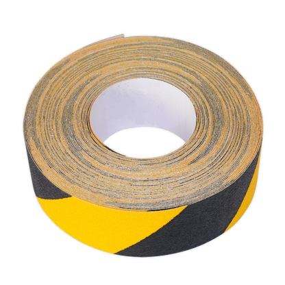 Sealey ANTBY18 Anti-Slip Tape Self-Adhesive Black Yellow 50mm x 18m