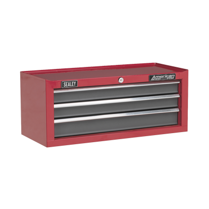 Sealey AP2200BBSTACK Topchest Mid-Box Tool Chest & Rollcab 9 Drawer Stack - Red