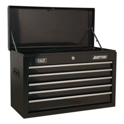 Sealey AP225BCOMBO Topchest 5 Drawer with Ball-Bearing Slides - Black & 272pc Tool Kit