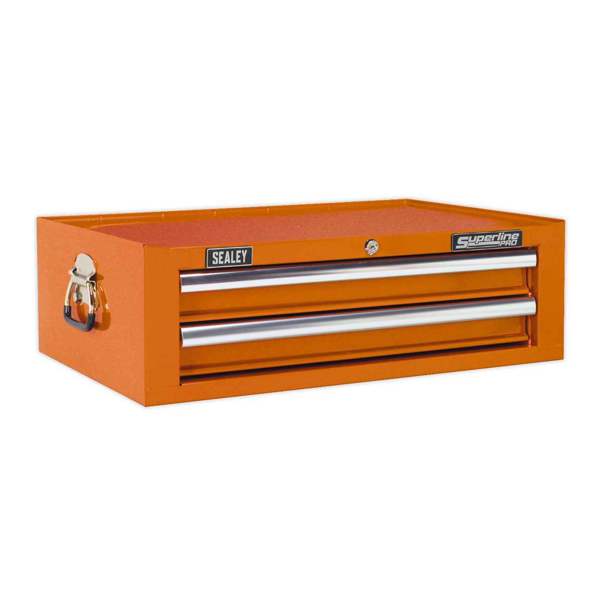 Sealey APSTACKTO Topchest Mid-Box Tool Chest & Rollcab Combination 14 Drawer with Ball-Bearing Slides - Orange