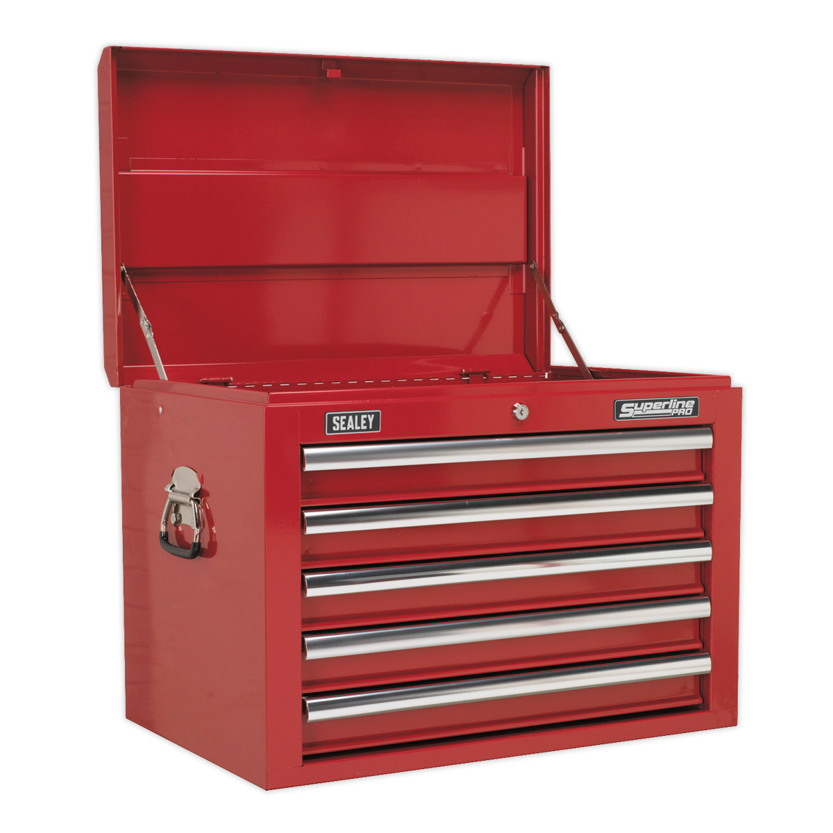 Sealey APSTACKTR Topchest Mid-Box Tool Chest & Rollcab Combination 14 Drawer with Ball-Bearing Slides - Red