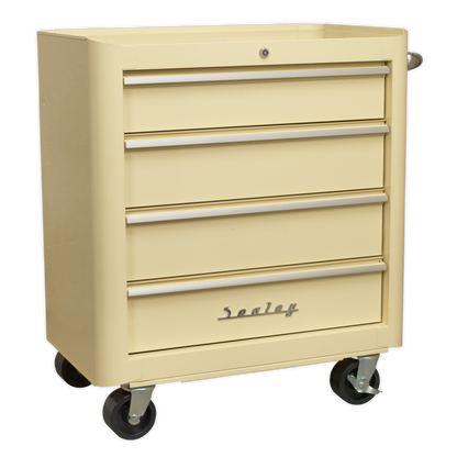 Sealey AP28COMBO2 Retro Style Topchest Mid-Box Tool Chest & Rollcab Combination 10 Drawer Cream