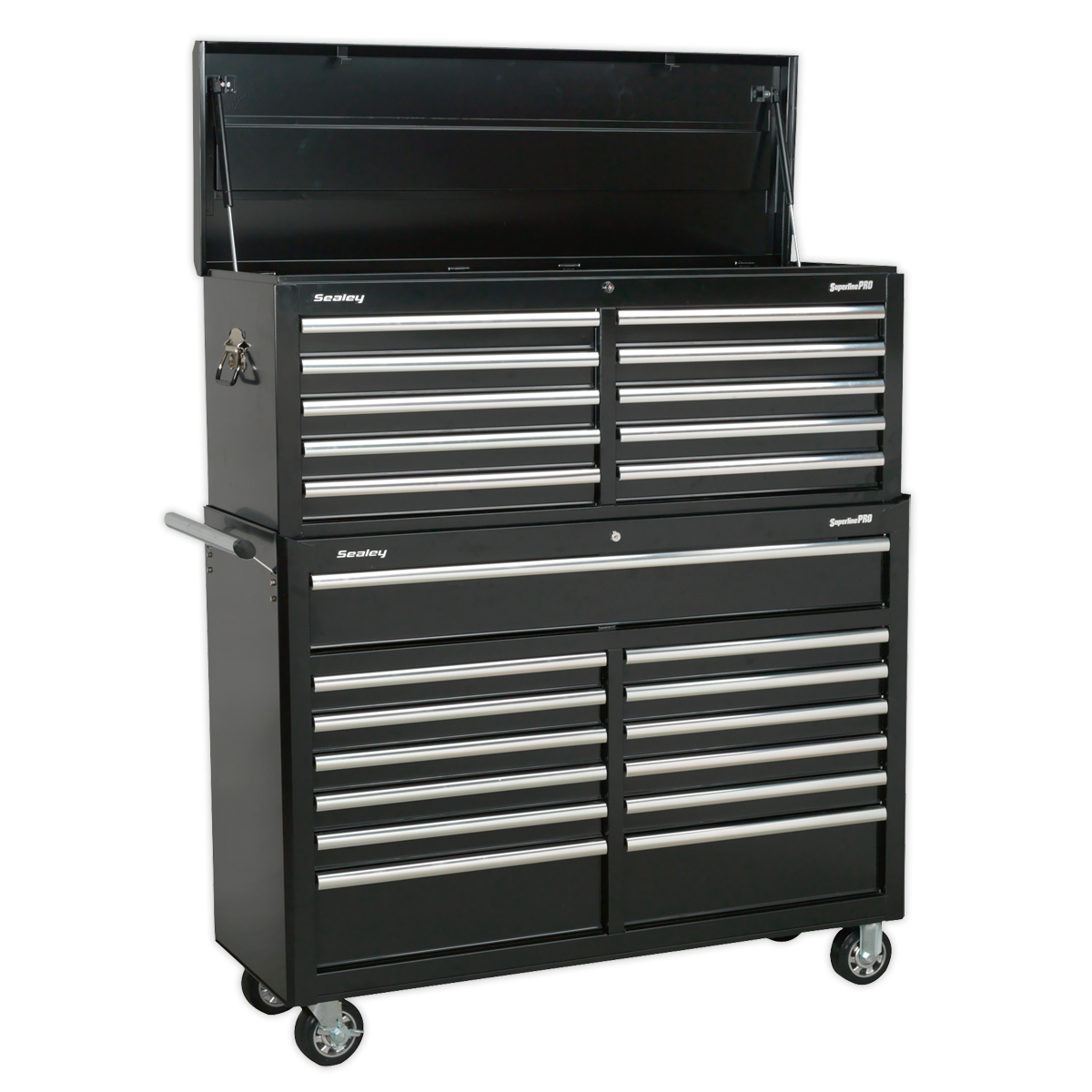 Sealey AP52COMBO2 Tool Chest Combination 23 Drawer with Ball-Bearing Slides - Black