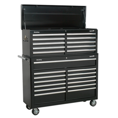 Sealey AP52COMBO2 Tool Chest Combination 23 Drawer with Ball-Bearing Slides - Black