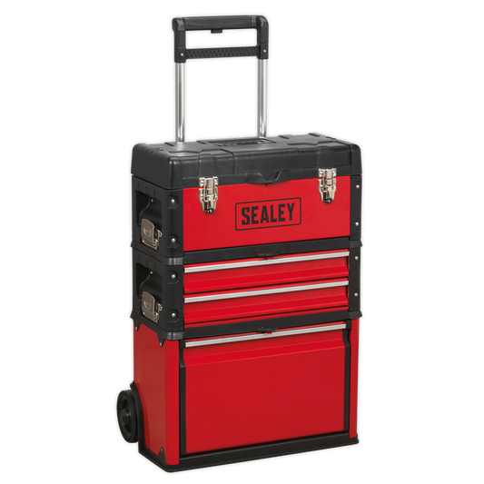 Sealey AP548 Mobile Steel/Composite Toolbox - 3 Compartment