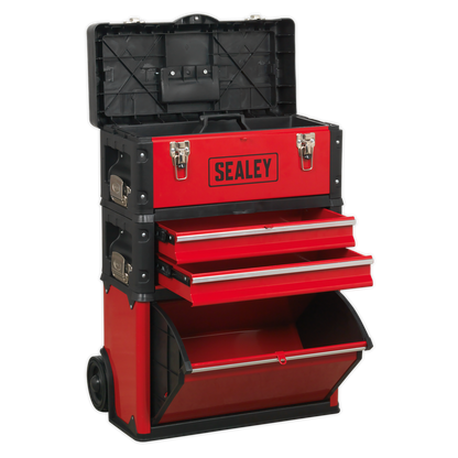 Sealey AP548 Mobile Steel/Composite Toolbox - 3 Compartment