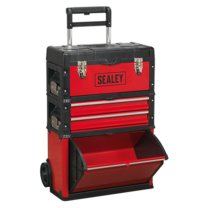 Sealey AP548 Mobile Steel/Composite Toolbox - 3 Compartment