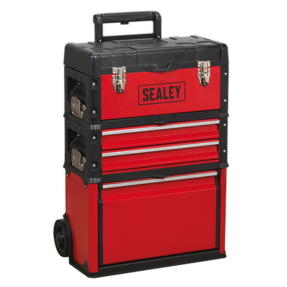 Sealey AP548 Mobile Steel/Composite Toolbox - 3 Compartment