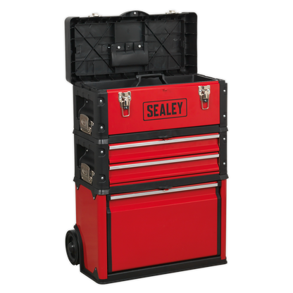 Sealey AP548 Mobile Steel/Composite Toolbox - 3 Compartment