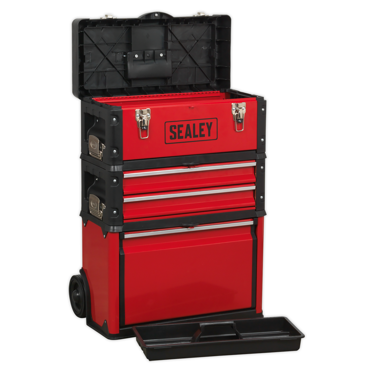 Sealey AP548 Mobile Steel/Composite Toolbox - 3 Compartment