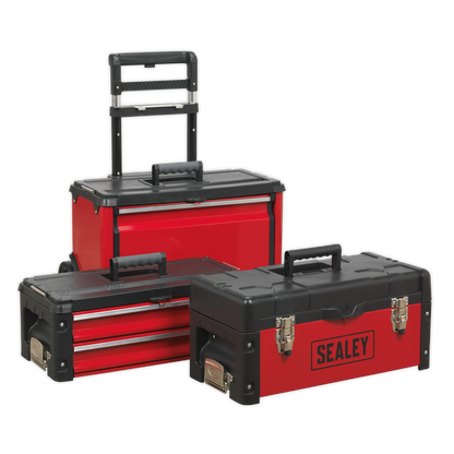 Sealey AP548 Mobile Steel/Composite Toolbox - 3 Compartment