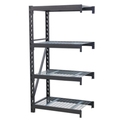 Sealey AP6372E Heavy-Duty Racking Extension Pack with 4 Mesh Shelves 640kg Capacity Per Level