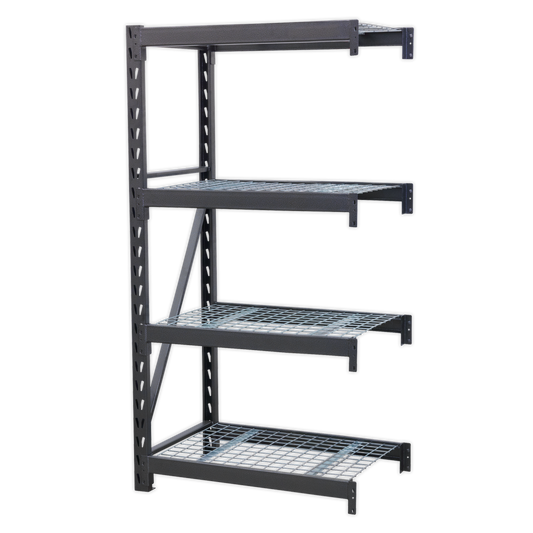 Sealey AP6372E Heavy-Duty Racking Extension Pack with 4 Mesh Shelves 640kg Capacity Per Level