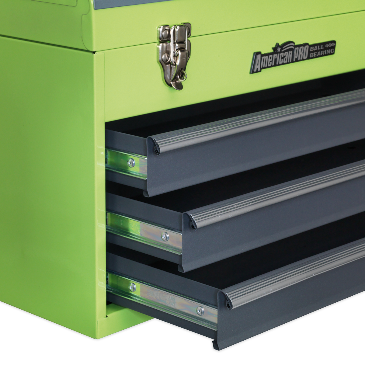 Sealey AP9243BBHV Tool Chest 3 Drawer Portable with Ball-Bearing Slides - Green/Grey