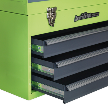 Sealey AP9243BBHV Tool Chest 3 Drawer Portable with Ball-Bearing Slides - Green/Grey