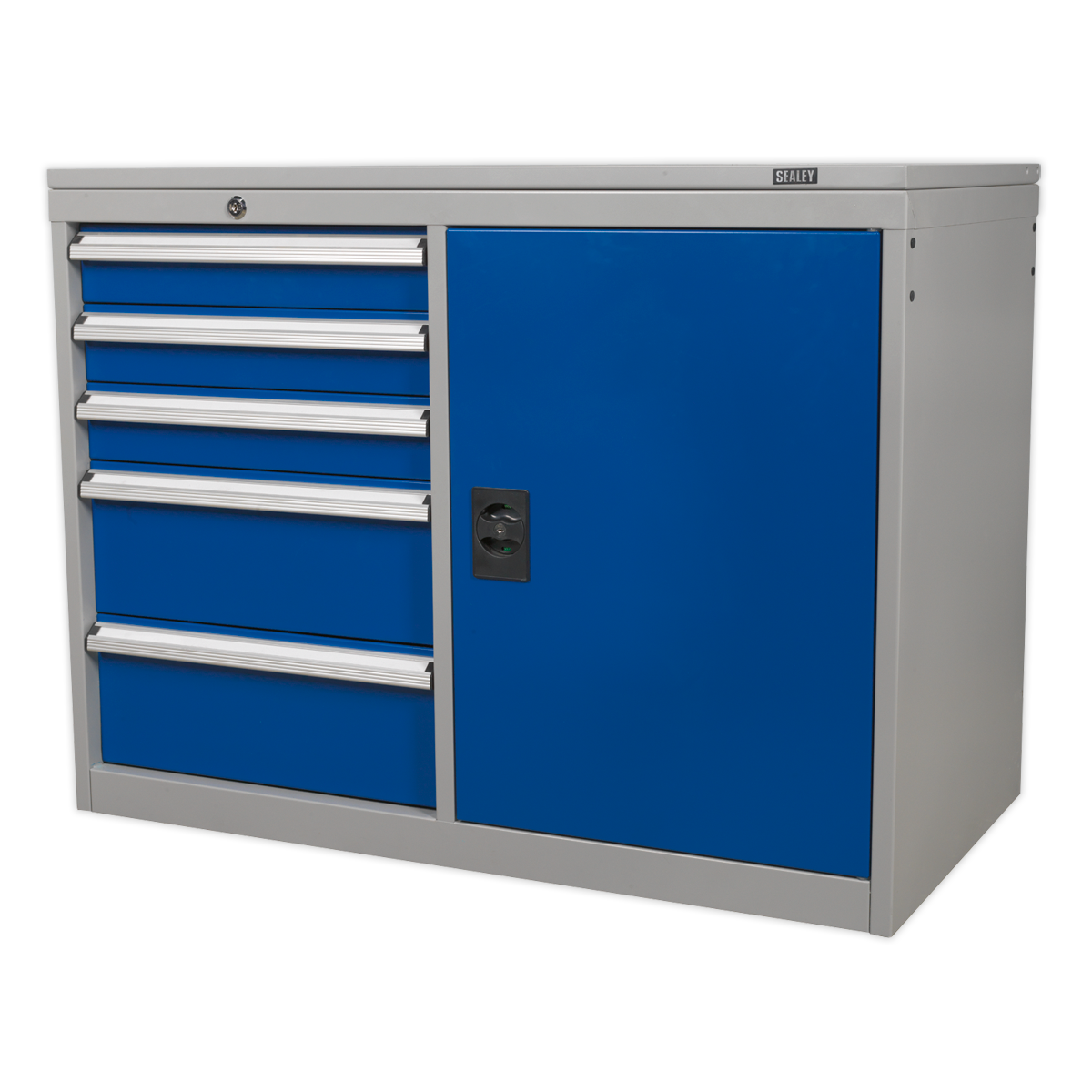 Sealey API1103B Industrial Cabinet/Workstation 5 Drawer & 1 Shelf Locker