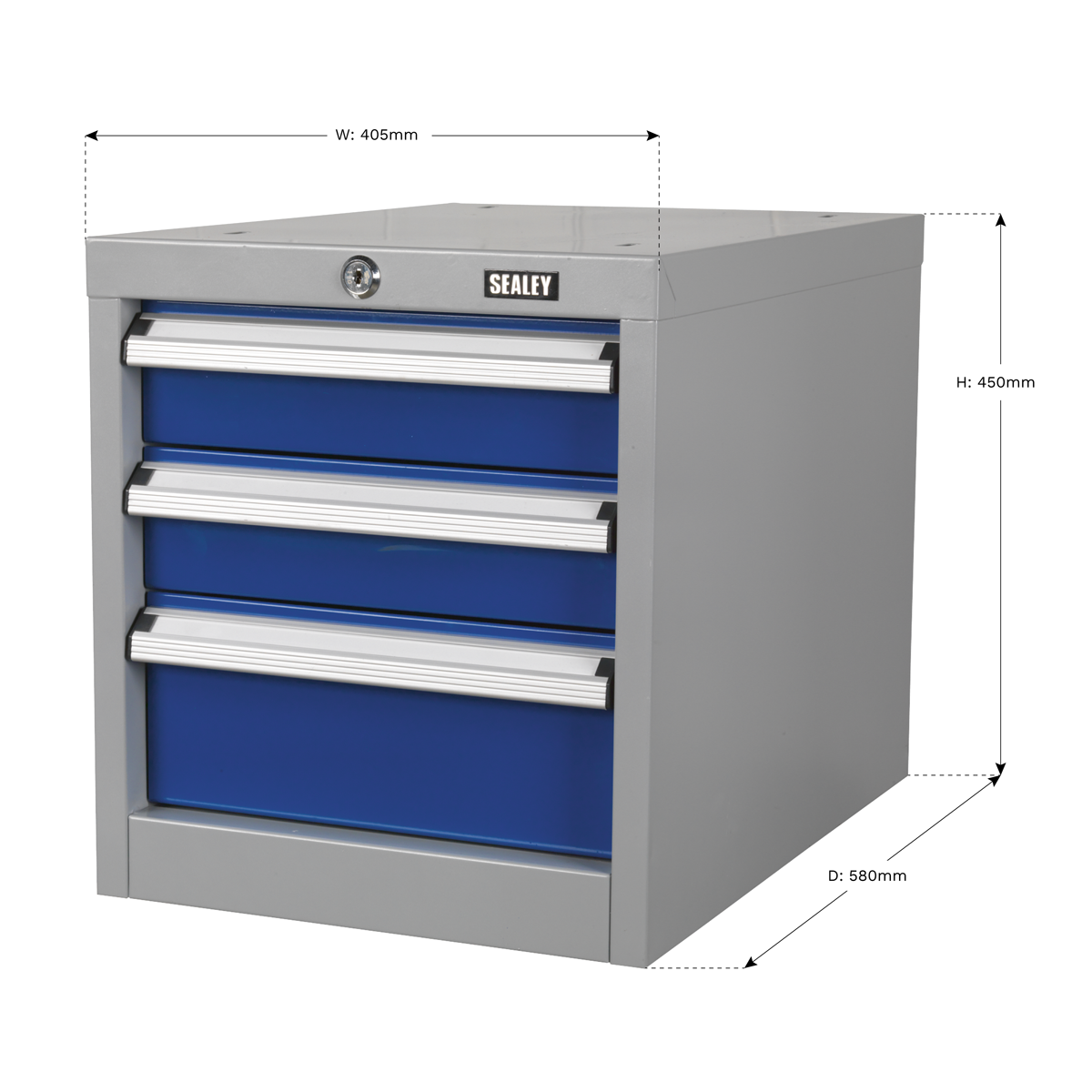 Sealey API16 Industrial Triple Drawer Unit for API Series Workbenches