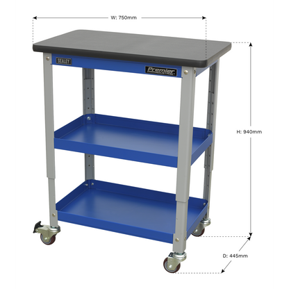 Sealey API2103 Industrial 3-Level Workshop Trolley