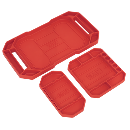 Sealey APNST4 Flexible Tool Trays Non-Slip - Pack of 3