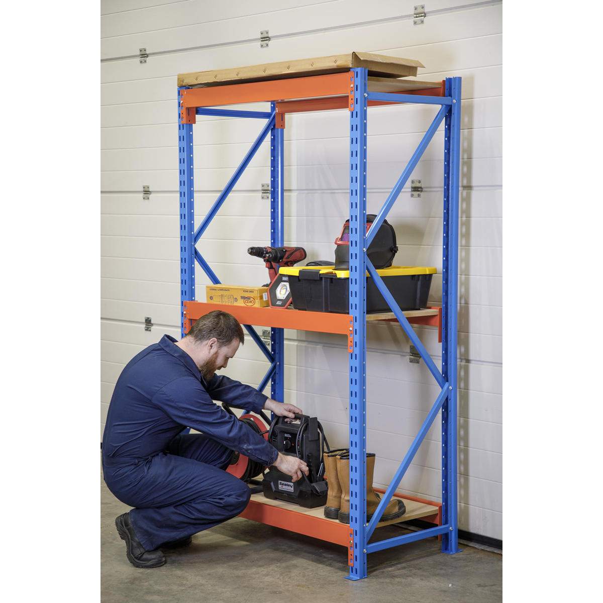 Sealey APR2701 Heavy-Duty Shelving Unit with 3 Beam Sets 900kg Capacity Per Level