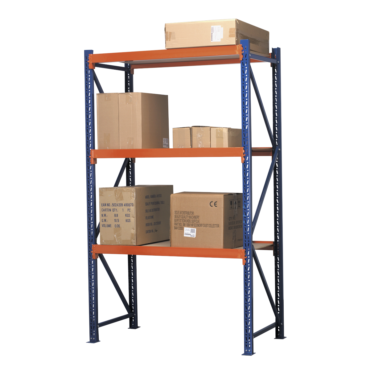 Sealey APR2701 Heavy-Duty Shelving Unit with 3 Beam Sets 900kg Capacity Per Level