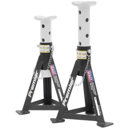 Sealey AS3 Premier Axle Stands (Pair) 3 Tonne Capacity per Stand - White