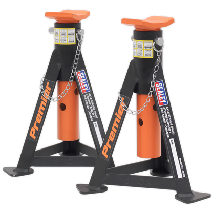 Sealey AS3O Premier Axle Stands (Pair) 3 Tonne Capacity per Stand - Orange