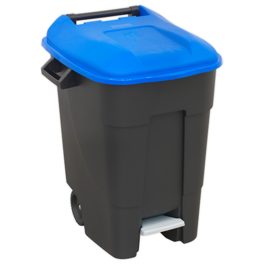 Sealey BM100PB Refuse/Wheelie Bin with Foot Pedal 100L - Blue