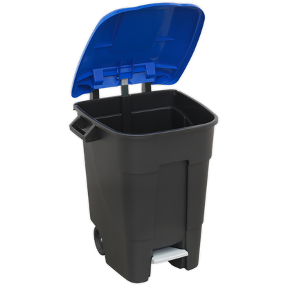 Sealey BM100PB Refuse/Wheelie Bin with Foot Pedal 100L - Blue