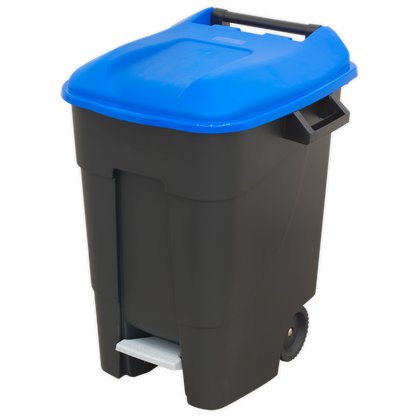 Sealey BM100PB Refuse/Wheelie Bin with Foot Pedal 100L - Blue