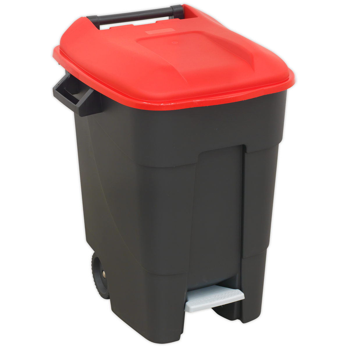 Sealey BM100PR Refuse/Wheelie Bin with Foot Pedal 100L - Red