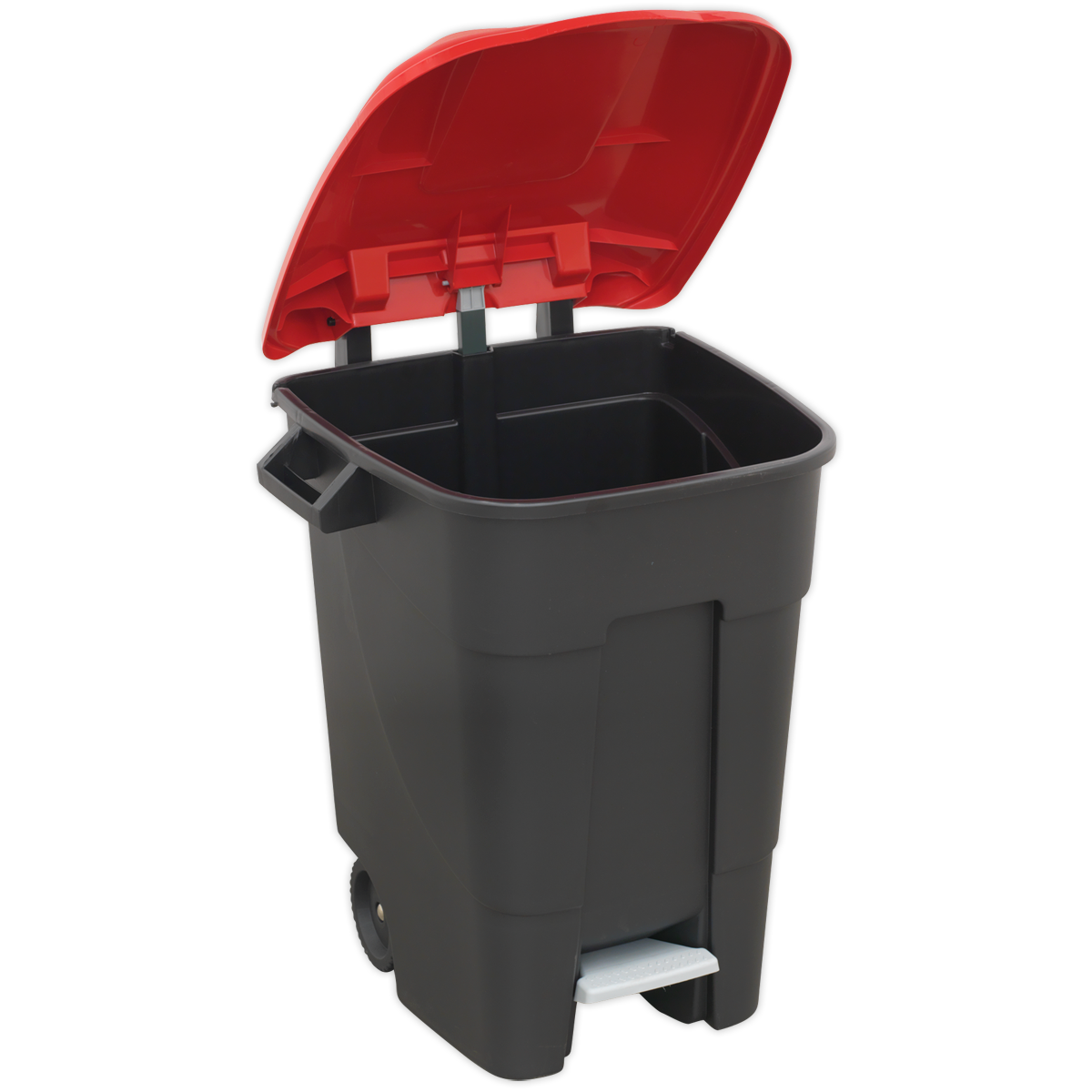 Sealey BM100PR Refuse/Wheelie Bin with Foot Pedal 100L - Red